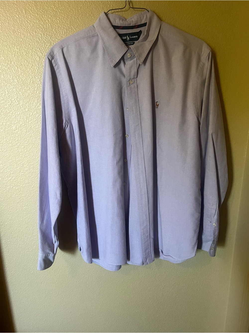 Ralph Lauren Light Lavender Long-Sleeve Button-Down Shirt